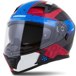 Integral mootorratta kiiver Cassida Integral 3.0 DRFT punase pärli sinine