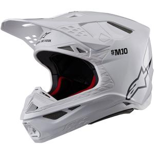 Alpinestars Supertech S-M10 Solid White Motokross kiiver