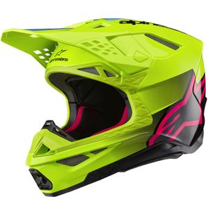 Alpinestars Supertech S-M10 Unite fluo kollane-must-roosa motokrossikiiver