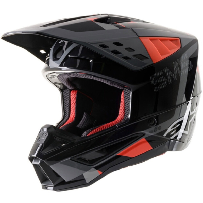 Motokrosová helma Alpinestars S-M5 Rover antracit-fluo červeno- maskáčová šedá