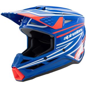 Alpinestars S-M3 WURX Sinine-punane-valge-must laste motokrossikiiver