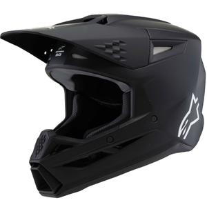 Alpinestars S-M3 Solid Black Matte Kids Motokross kiiver