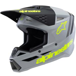 Laste motokrossikiiver Alpinestars S-M3 RADIUM matt hall-fluo kollane-must
