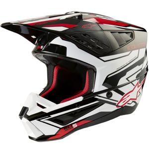 Alpinestars S-M5 Action 2 must-valge-fluoripunane motokrossikiiver