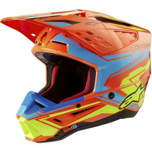 Alpinestars S-M5 Action 2 fluooranž-helesinine-fluo kollane motokrossikiiver