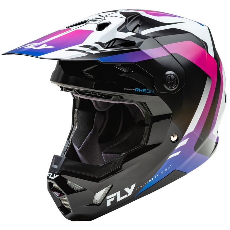 Motokrossikiiver FLY Racing Formula CP valge-must-lilla kiiver