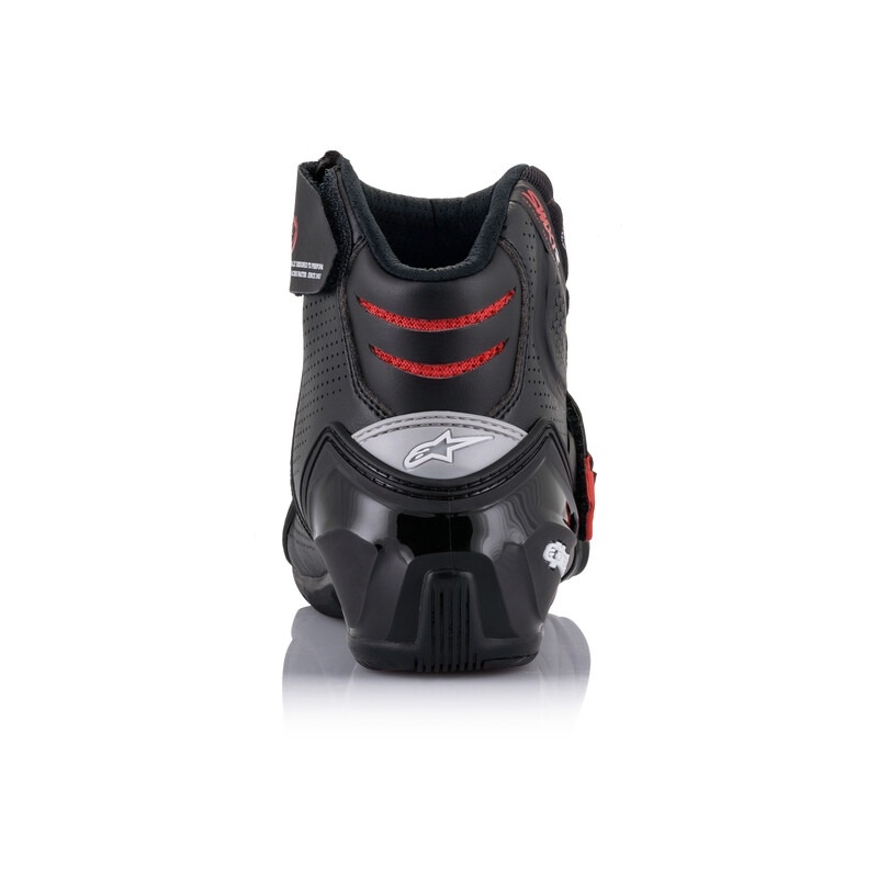 Alpinestars SMX-1 R ventileeritavad mustad ja punased mootorratta saapad