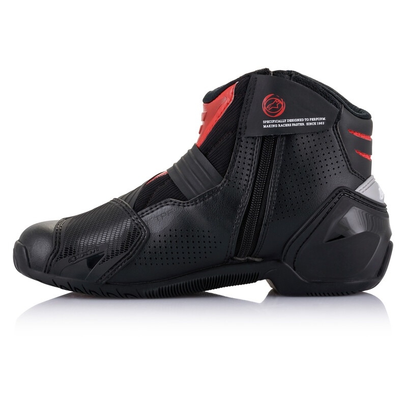 Alpinestars SMX-1 R ventileeritavad mustad ja punased mootorratta saapad