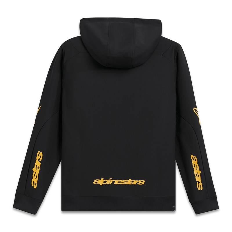 Alpinestars Sessions 3 Hoodie must ja kuldne
