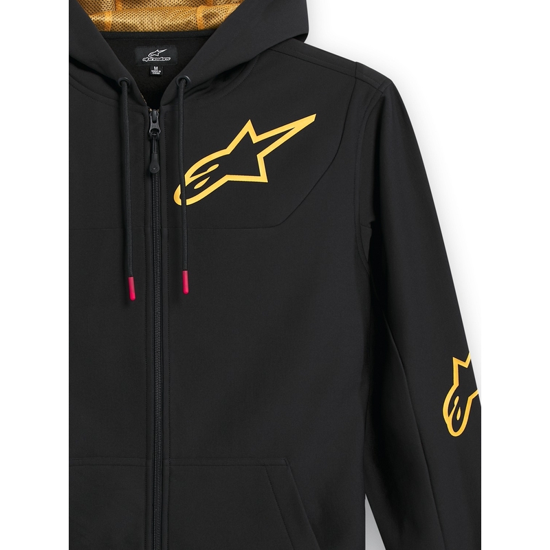 Alpinestars Sessions 3 Hoodie must ja kuldne
