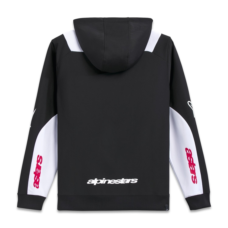 Alpinestars Sessions 3 Hoodie must, valge ja punane