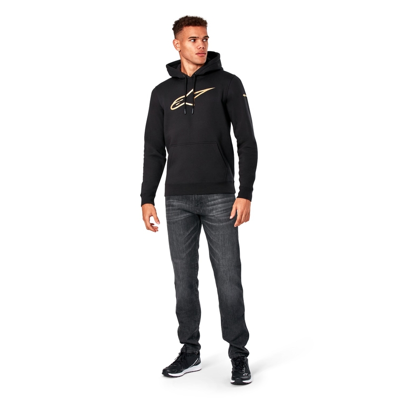 Alpinestars Gilded Hoodie must ja kuldne