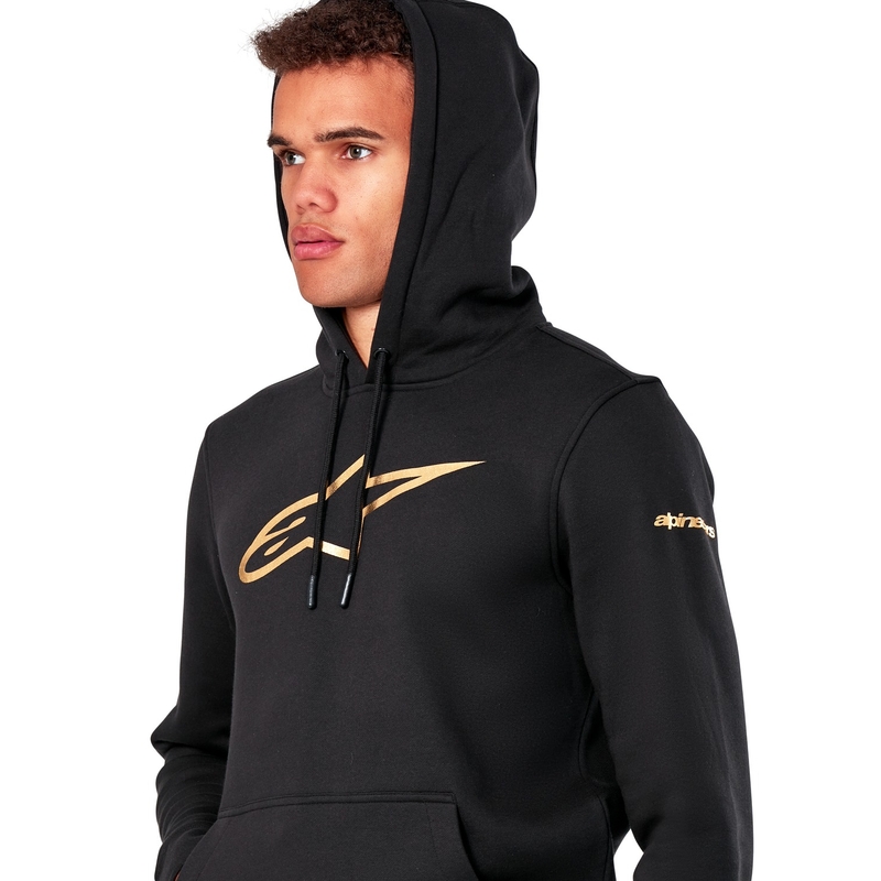 Alpinestars Gilded Hoodie must ja kuldne