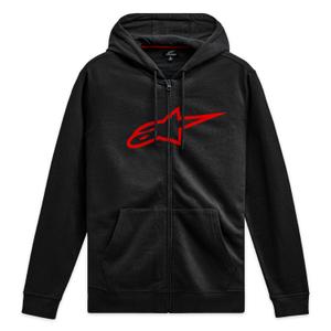 Alpinestars Ageless Zip Hoodie 3 must ja punane