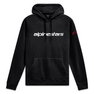Alpinestars Wordmark Hoodie 3 must, valge ja punane