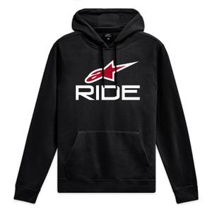 Alpinestars Ride Hoodie 4 must, valge ja punane