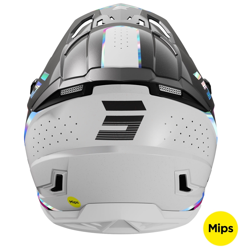 Motokrossi kiiver Shot Core Honor must-hologramm pärl