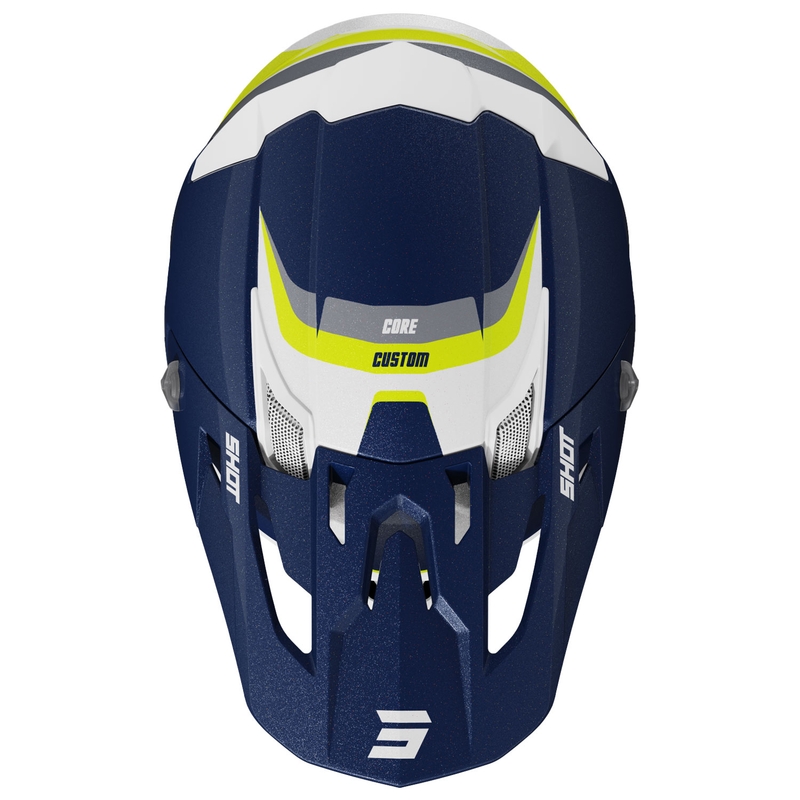 Motokrossi kiiver Shot Core Custom sinise pärliga