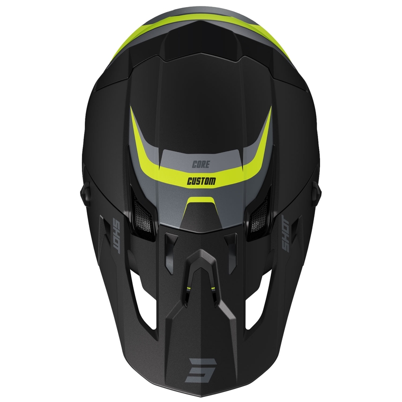 Motokross kiiver Shot Core Custom must-fluo kollane