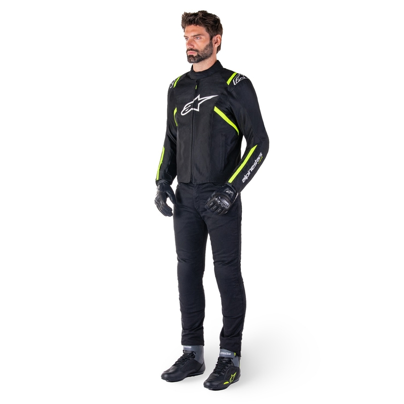 Alpinestars T-SPS 2 veekindel must, valge ja fluo kollane mootorratta jope