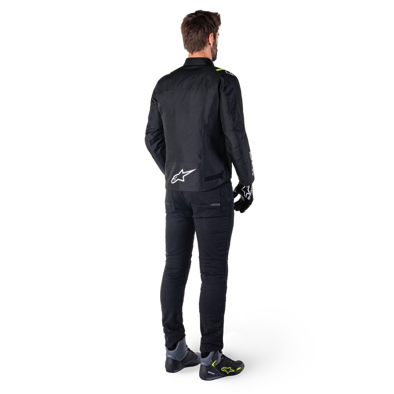 Alpinestars T-SPS 2 veekindel must, valge ja fluo kollane mootorratta jope