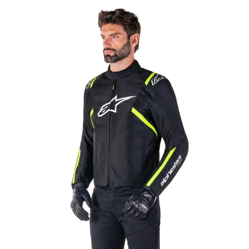 Alpinestars T-SPS 2 veekindel must, valge ja fluo kollane mootorratta jope