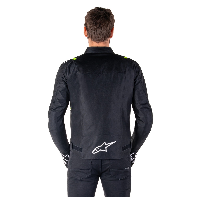 Alpinestars T-SPS 2 veekindel must, valge ja fluo kollane mootorratta jope