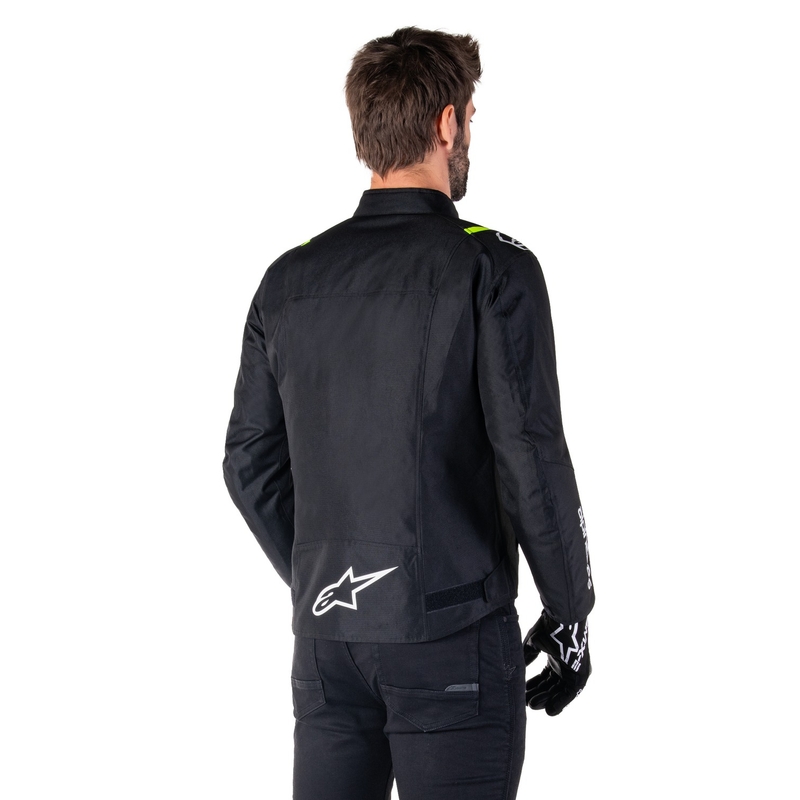 Alpinestars T-SPS 2 veekindel must, valge ja fluo kollane mootorratta jope