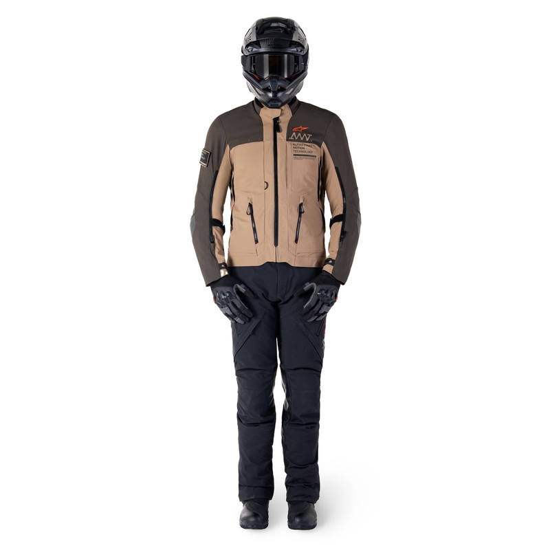 Alpinestars AMT-8 Stretch Drystar XF pruun-khaki mootorratta jakk