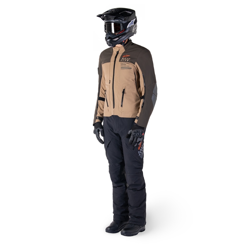 Alpinestars AMT-8 Stretch Drystar XF pruun-khaki mootorratta jakk