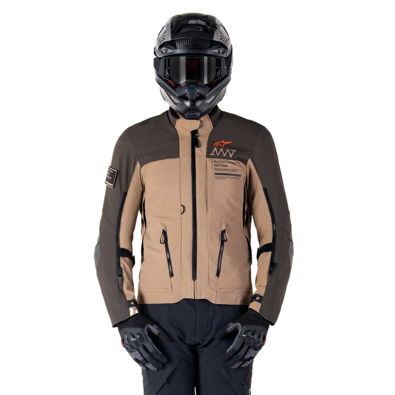 Alpinestars AMT-8 Stretch Drystar XF pruun-khaki mootorratta jakk