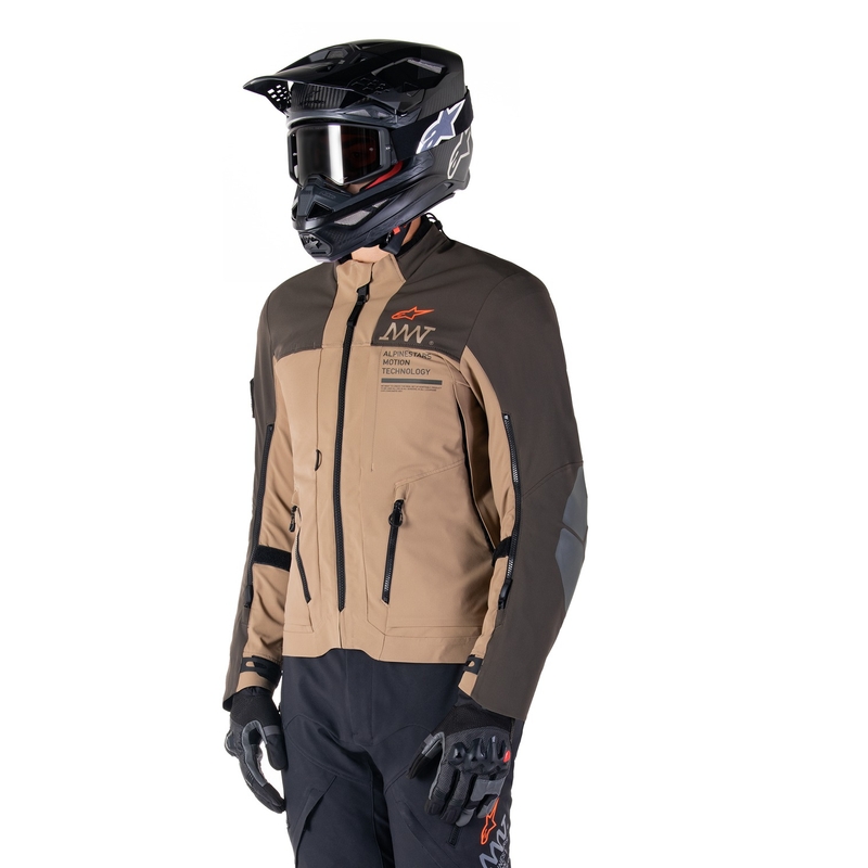 Alpinestars AMT-8 Stretch Drystar XF pruun-khaki mootorratta jakk