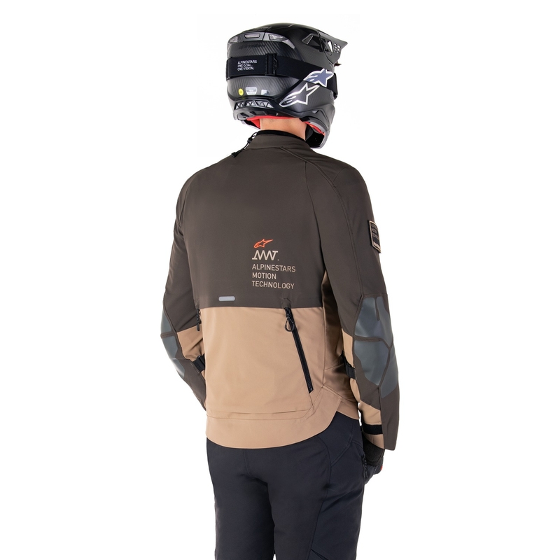 Alpinestars AMT-8 Stretch Drystar XF pruun-khaki mootorratta jakk