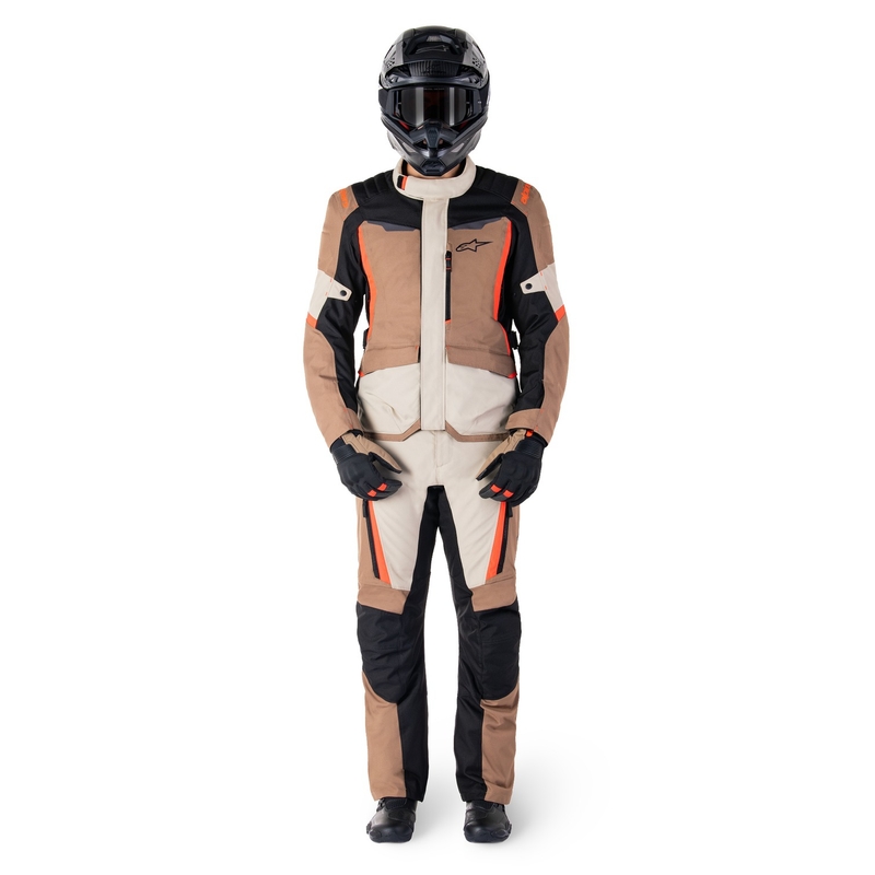 Alpinestars ST-1 veekindel khaki-punase-musta-floo punane mootorratta jope