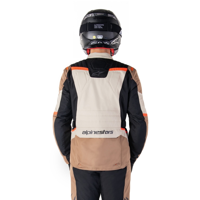 Alpinestars ST-1 veekindel khaki-punase-musta-floo punane mootorratta jope