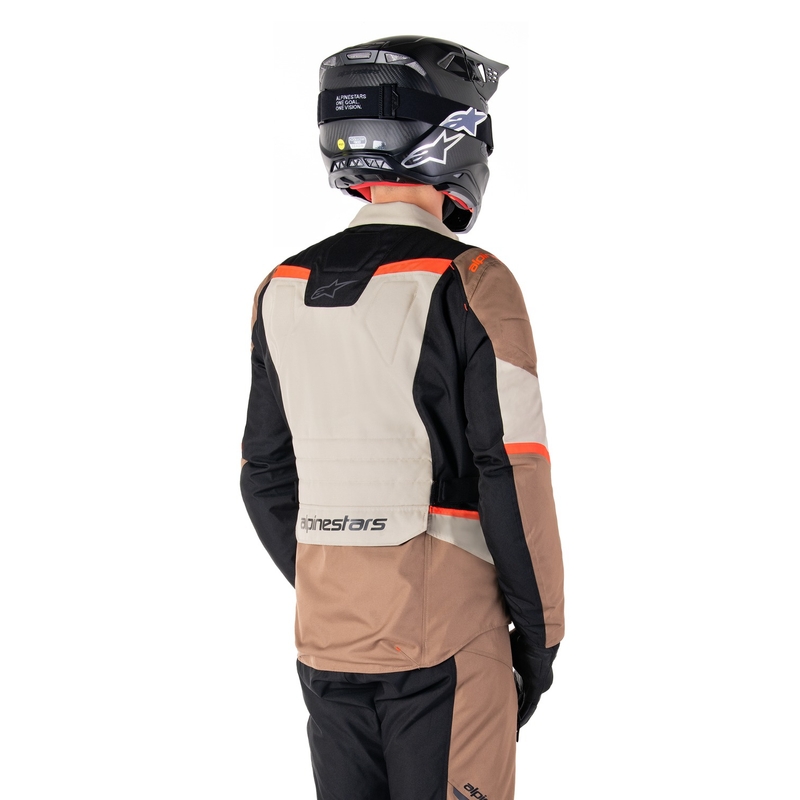 Alpinestars ST-1 veekindel khaki-punase-musta-floo punane mootorratta jope