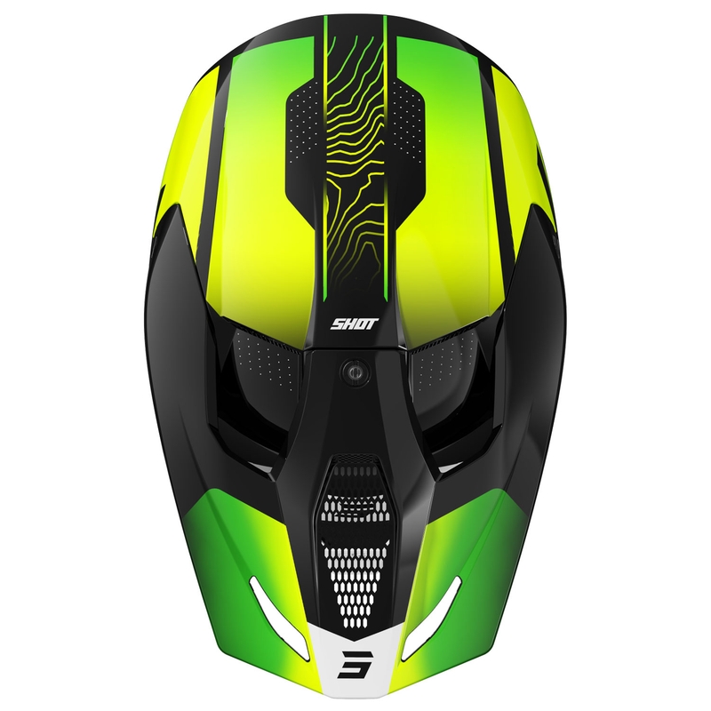 Motokross kiiver Shot Furious Apex fluo kollane-must