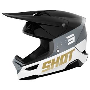 Motokrossi kiiver Shot Furious League kuld-must