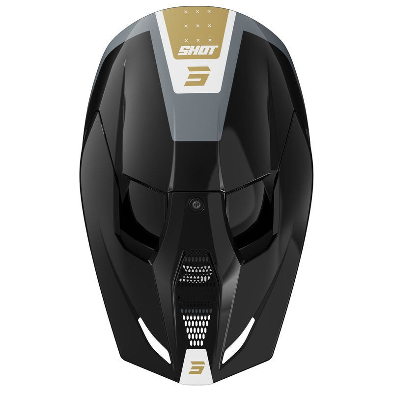 Motokrossi kiiver Shot Furious League kuld-must