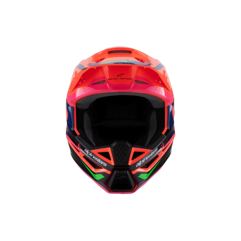 Laste motokrossikiiver Alpinestars S-M3 HAIDEN DEEGAN fluo oranž-lilla-roosa-roosa-roheline