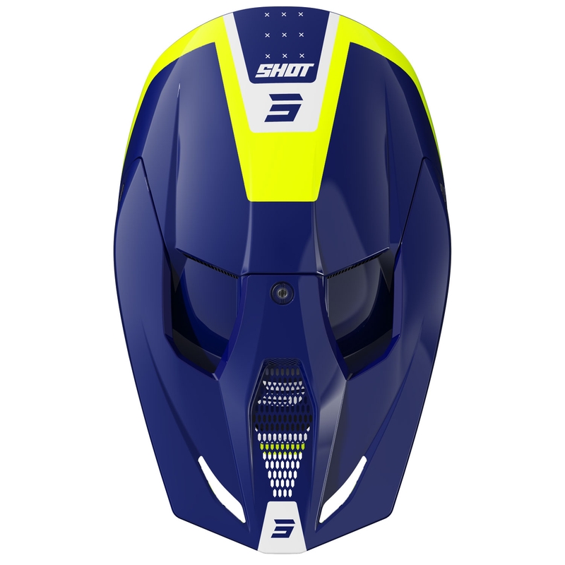 Motokross kiiver Shot Furious League sini-fluo kollane