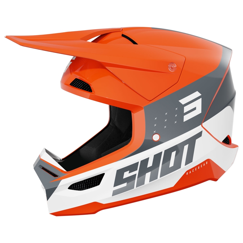 Motokross kiiver Shot Furious League oranž-hall