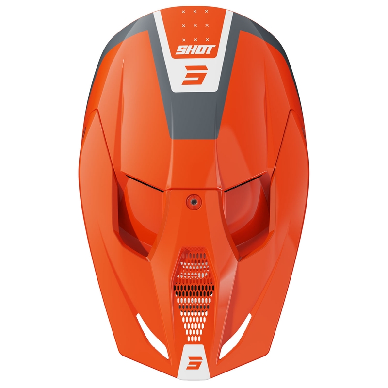 Motokross kiiver Shot Furious League oranž-hall