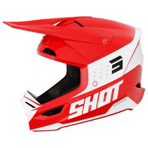 Motokross kiiver Shot Furious League punane ja valge