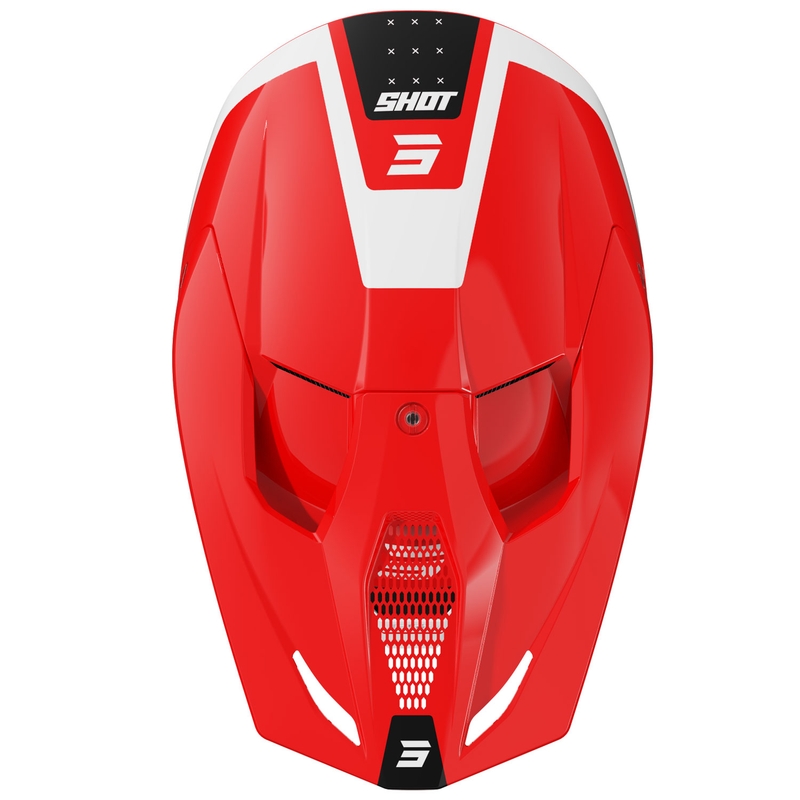 Motokross kiiver Shot Furious League punane ja valge