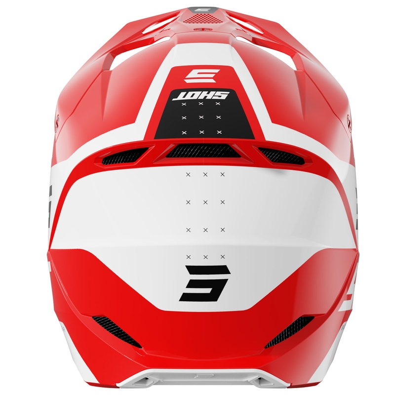 Motokross kiiver Shot Furious League punane ja valge