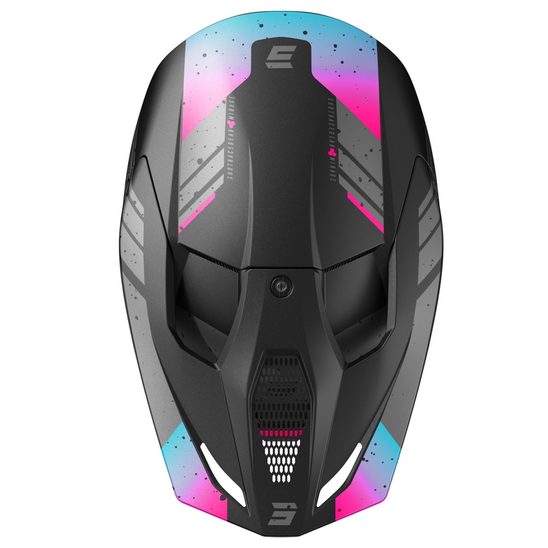 Motokross kiiver Shot Furious Mirage sini-roosa