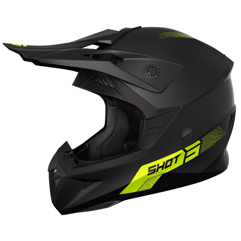 Motokrosová helma Shot Pulse Element matná fluo žlutá