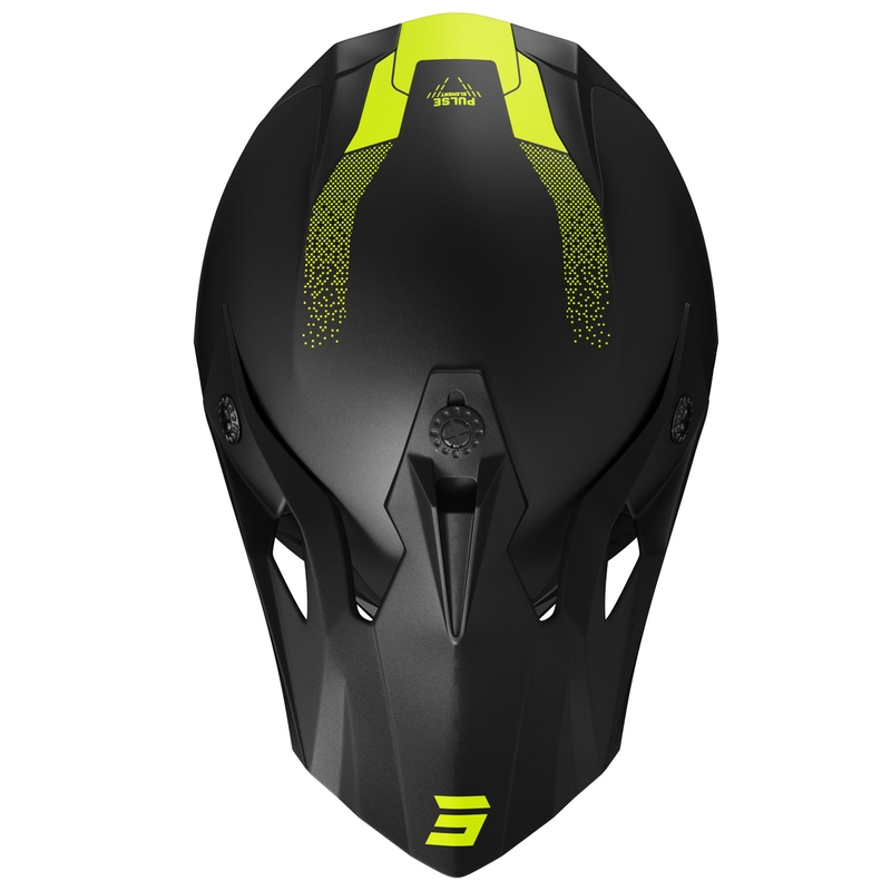 Motokrosová helma Shot Pulse Element matná fluo žlutá