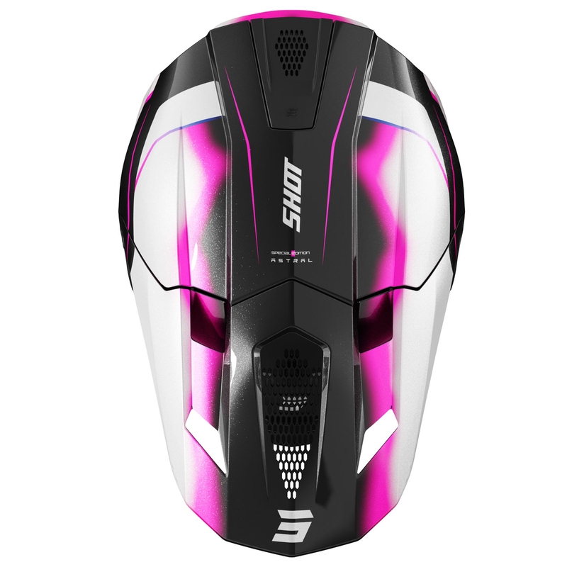 Motokrossi kiiver Shot Lite Astral sini-roosa